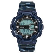 Armitron Mens Digital Sport Watch with Blue Camo Band, 100m Water Resistant, Model 40/8246CNVCT
