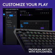 Logitech G515 Lightspeed TKL Wireless Mechanical Gaming Keyboard, Tactile Brown Switches, LIGHTSYNC RGB, Tenkeyless Design, Black, 920-012423