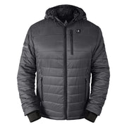ActionHeat AH-PJKT-5V-M-G- Men's 5V Insulated Heated Jacket with Detachable Hood, Battery Pack, XX- Large