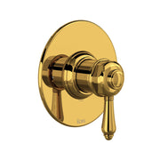 Rohl Pressure Balanced Valve Trim, Single Lever Handle, Unlacquered Brass, Classic Style, TTD51W1LMULB