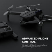 Vivitar SkyVision 4K Ultra HD GPS Foldable Video Drone, 4.3-Inch Display Controller, Brushless Motors, 1-Axis Gimbal, VR Headset, 17-Minute Flight Time