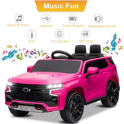 UBesGoo 270217662 Ride On Car Truck 12V Chevrolet Tahoe Kids Battery Powered Ride On Toys Pink