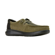 Ariat Hilo Slip-On Shoes for Men, Super Soft Suede Leather, FLX Foam Sole, Dusted Olive American Flag Print, Size 11, 10061214