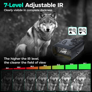 TPUFO Z098 4K Night Vision Binoculars with 5x Zoom, 3.99in HD Screen, 58MP Photo, 4K Video, 10000mAh Battery