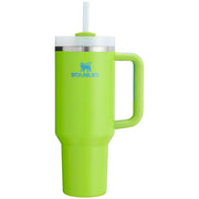 Stanley Quencher H2.0 FlowState 40 oz Insulated Stainless Steel Tumbler, Bright Lime, BPA-Free, Recycled Material, Car Cup Holder Compatible