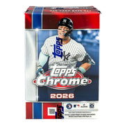 Topps 2026 Chrome Baseball Trading Cards Blaster Box, 7 Packs, 4 Cards Per Pack, Exclusive Refractors