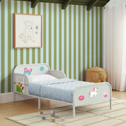 Delta Children Magic Magnet Toddler Bed with Customizable Magnets, Built-In Book Storage, Metal Frame, Safety Guardrails, Sage