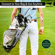 Golf Technologies Birdie Bath Golf Ball Washer, Portable Ergonomic Design with Durable Bristles and Attachable Clip, 7.65 in x 3.75 in