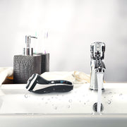 Hatteker Cordless Electric Rotary Shaver for Men, 3D Floating Heads, Pop-Up Beard Trimmer, IPX7 Waterproof, LED Display, USB Rechargeable, RSCX-7568D