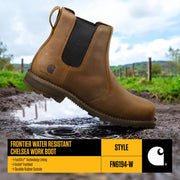 Carhartt Women's Frontier Soft Toe Water-Resistant Chelsea Work Boot, Brown Nubuck, Size 8.5, FN6194