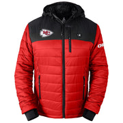 ActionHeat Men's Heated Insulated Puffer Hoodie Jacket, Red Kansas City Chiefs, 5V Battery Powered, Water-Resistant, Full-Zip, AHKC5CPJ-MRBM