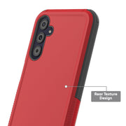 onn. WIARGY100142750 Slim Rugged Phone Case for Samsung Galaxy A25 5G, Red/Gray