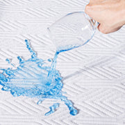 JUSTLET Queen Size Waterproof Mattress Protector, Cooling Bamboo Viscose Fabric, Breathable 3D Air Fabric, Deep Pocket Up to 21 in, Soft Noiseless Fitted Sheet