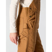 Carhartt Women's Washed Duck Insulated Bib Overall, Brown, Large, 104049