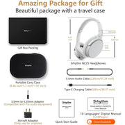 Srhythm NC35 NiceComfort 35 Active Noise Cancelling Headphones, Wireless Bluetooth 5.3, 50+ Hours Playtime, White