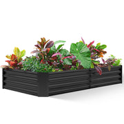 Land Guard Raised Garden Bed, 8x4x1 ft Rectangle, Galvanized Steel, Rust Resistant, Nardo Gray, B3