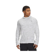 Under Armour Fish Elite Printed Athletic Hoodie for Men, UPF 40 Sun Protection, Lightweight Breathable White/Castlerock, Large, 6000958-100-LG