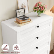 Homfa HOS-PB-188 6 Drawer Vertical Dresser for Bedroom, White