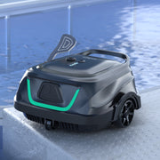 WYBOT A1 Cordless Robotic Pool Cleaner, Automatic Vacuum for In-Ground Pools, Dual-Motor Suction 2140 GPH, Dual-Layer Filtration, 4 Cleaning Modes, 120-Min Runtime, Black & Green