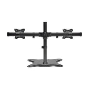 Tripp Lite Dual-Monitor Desktop Mount Stand, Adjustable Tilt Swivel Rotate, Fits 13-27 Inch Flat-Screen Displays, Black Alloy Steel, DDR1327SDD