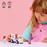 LEGO Friends Unicorn Cake Delivery Car Building Toy with Paisley and Leo Minidolls, Birthday Accessories, 67 Pieces, 42675
