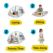 Kids2 Baby Einstein Kickin' Tunes 4-in-1 Infant Activity Gym Musical Play Mat with Piano, Multicolor, 0-36 Months, 17413-000
