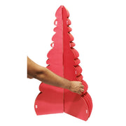 Holiday Time Honeycomb Paper Tree Christmas Decoration, Red, 35 in