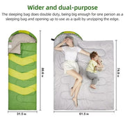Invoker Direct Sleeping Bag for Adults Kids, Warm & Cool Weather 3-4 Season