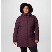 Columbia Women's Joy Peak II Mid Hooded Jacket, Water-Resistant, Thermal-Reflective, Moonvista, Plus Size 1X, 20886426071X