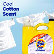 Tide Simply Clean & Sensitive Liquid Laundry Detergent, Cool Cotton Scent, 117 Fl Oz, 89 Loads, 30772120828