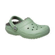 Crocs Classic Lined Clogs for Ladies with Warm Faux Fur Lining, Moss Multi, Slip-On with Heel Strap, Lightweight Croslite Foam Outsoles, 203591-3WP-M6W8