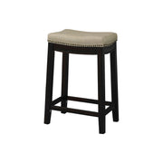 Linon 98325WAL-01-KD Allure Stool Fabric Top, 24-Inch