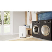 Freonic FHCD501PWG 50 Pint Dehumidifier with Built-In Pump, LED Display, 24H Timer, Auto Shut-Off, Wheels, Bathroom, Basement, Bedroom, and Rooms up to 4,500 Sq. Ft - White