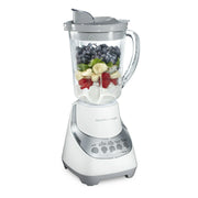 Hamilton Beach 53532J Wave-Action Quiet Blender, 48 oz. Glass Jar, 12 Blending Functions, White