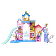 Mattel Disney Princess Pet Palace Doll Playset with Cinderella, 2 Animal Friends, 20+ Furniture and Accessories, Multi-Color, JBF95