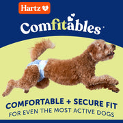 Hartz Comfitables Disposable Dog Diapers, Unisex, Medium, Adjustable Tail Hole, Velcro Tabs, Breathable Fit, 32 Count