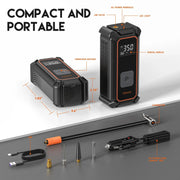 Ophanie TPP5V101WM OlarHike Portable Tire Inflator 160 Psi Digital Pressure Gauge Air Compressor
