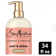 Shea Moisture Coconut Hibiscus Curl & Shine Shampoo, Sulfate-Free, 34 fl oz, 990369425