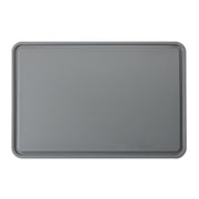 KitchenAid Classic Nonslip Plastic Cutting Board with Perimeter Trench, Reversible, Dishwasher Safe, White and Gray, 12x18 in, KE703NOSMGA