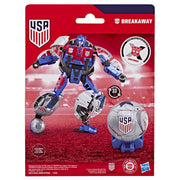 Hasbro Transformers Breakaway 5.5-Inch Action Figure Robot Toy with Soccer Ball, Multicolor