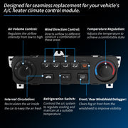 Unique Bargains 79600-S84-A21ZA A/C Heater Climate Control Module for Honda Accord EX LX SE Value Package 2.3L L4 3.0L V6 Gas 2001 2002