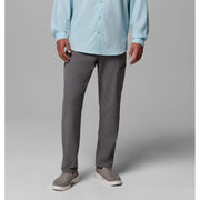 Columbia Men's PFG Breakline Pants, Moisture and Stain Repellent, Sun Protection, Flexible Fit, Grey, Size 34, 215628102334