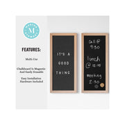 Martha Stewart Chalk/Cork/Letter Board Set BRDK202210111BK - LIGHT NAT WOODGRAIN ONE SIZE