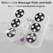 Beinilai Collapsible Foot Spa Electric Rotary Massage with 6 Sets 3D Tai Chi Balls, Smart Temperature Control, Oxygen Bubble Jets, Timer, Black