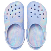 Crocs Kids Classic Marbled Tie Dye Clog, Moon Jelly Multi, Lightweight Waterproof Breathable, 1 Little Kid, 207002