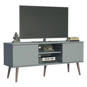 Madesa 69258I1CF Modern TV Stand with 2 Doors, Gray