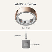 Oura Ring 4 Smart Wearable Ring, Rose Gold, Size 6, All-Titanium, Sleep and Fitness Tracker, 8-Day Battery Life, JZ90-54219-06