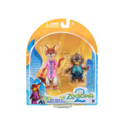 Disney Zootopia 2 Two Pack, 3-Inch Articulated Figures of Nick Wilde and Nibbles Maplestick