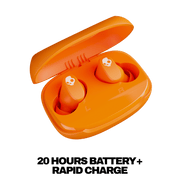 Skullcandy Smokin' Buds 360 XT Wireless Bluetooth Earbuds, IPX4 Sweat Resistant, 20-Hour Battery, Orange, S2SPW-U039