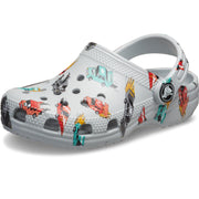 Crocs Classic Race Cars Graphic Toddler Shoes, Grey Multicolored, Synthetic Rubber Sole, Size 7, 210992-1NN
